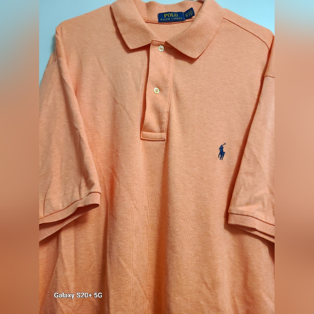 Polo Ralph Lauren Men’s Large Tall LT Coral Classic Fit 100% Cotton Polo Shirt